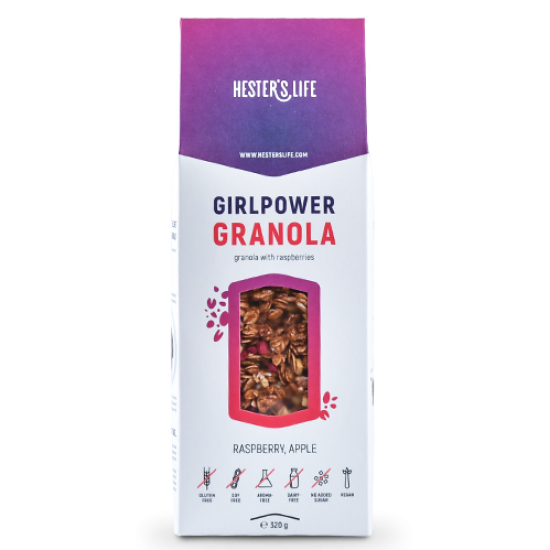 Hester's Life Girlpower granola - Malinová granola 320g
