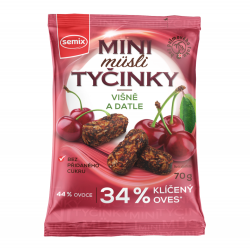 Semix Mini müsli tyčinky s višňami bez lepku 70g