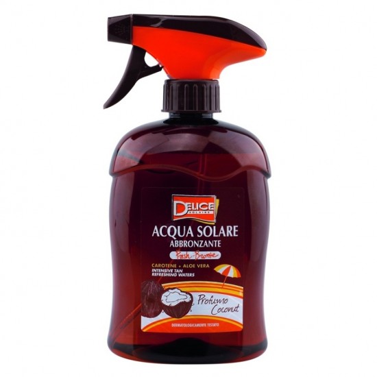 DELICE SOLAIRE Opaľovacia voda Fresh Bronze s vôňou kokosu 500 ml