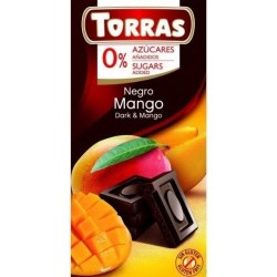 Torras Negro-Mango Bezlepková diabetická horká čokoláda mango bez pridaného cukru 75g