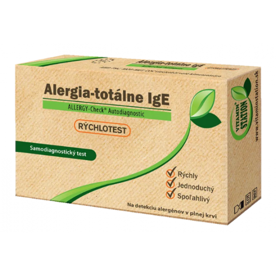 Vitamin Station Alergia Totalne IgE Rýchly test 1 ks Vitamin Station Alergia Totalne IgE Rýchly test 1 ks