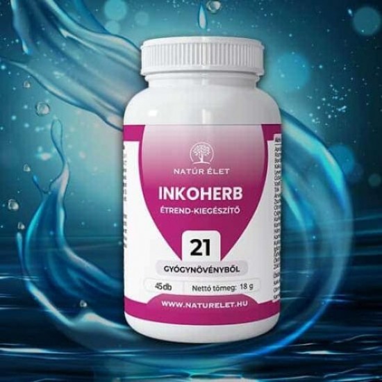 Natur Élet Inkoherb výživový doplnok s obsahom 21 liečivých bylín na podporu močových ciest 45kps