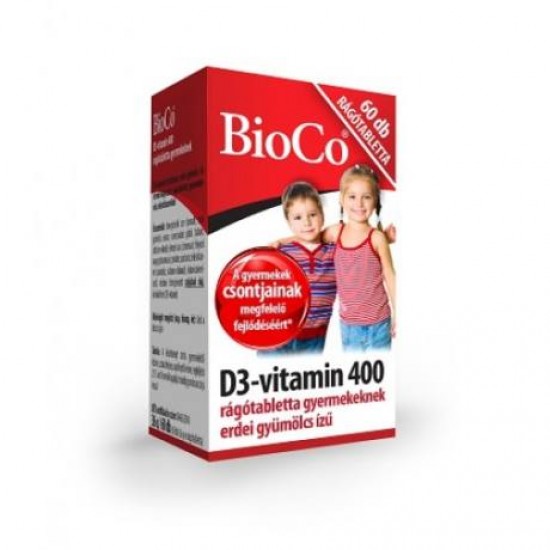 BioCo Vitamín D3 – žuvacie tabletky pre deti 60tbl